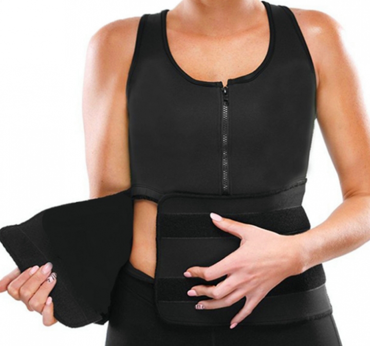 NEW Neoprene Sauna Vest Body Shaper Slimming Waist Trainer Shapewear Adjustable Sweat Belt Corset