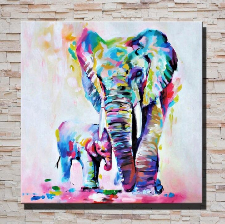 Canvas Painting Wall Art Pictures prints colorful frog on canvas no frame home decor Wall poster