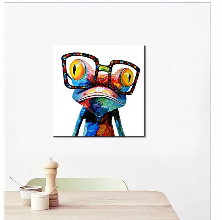 Canvas Painting Wall Art Pictures prints colorful frog on canvas no frame home decor Wall poster
