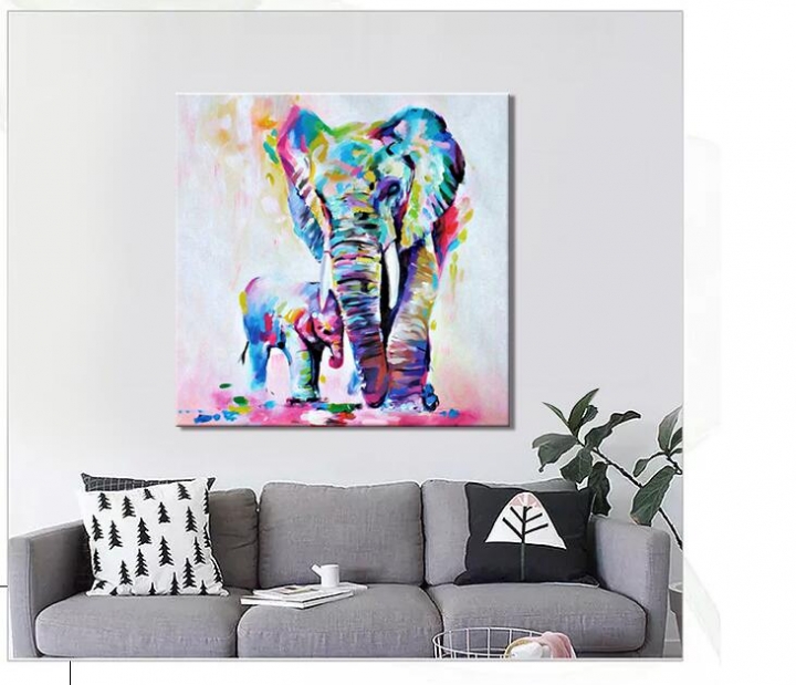 Canvas Painting Wall Art Pictures prints colorful frog on canvas no frame home decor Wall poster