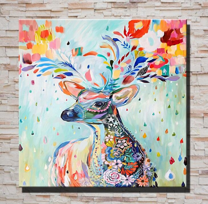 Canvas Painting Wall Art Pictures prints colorful frog on canvas no frame home decor Wall poster
