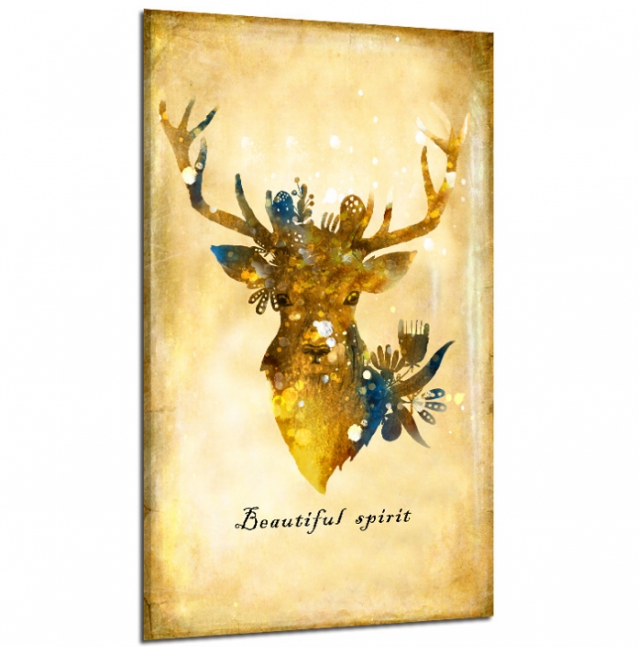 Nordic Style Silhouette of Deer Poster Paintings Wall Decoration Scenery Posters  Prints Wall Art