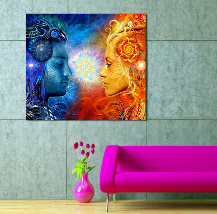 Canvas Painting Wall Art Pictures prints colorful frog on canvas no frame home decor Wall poster