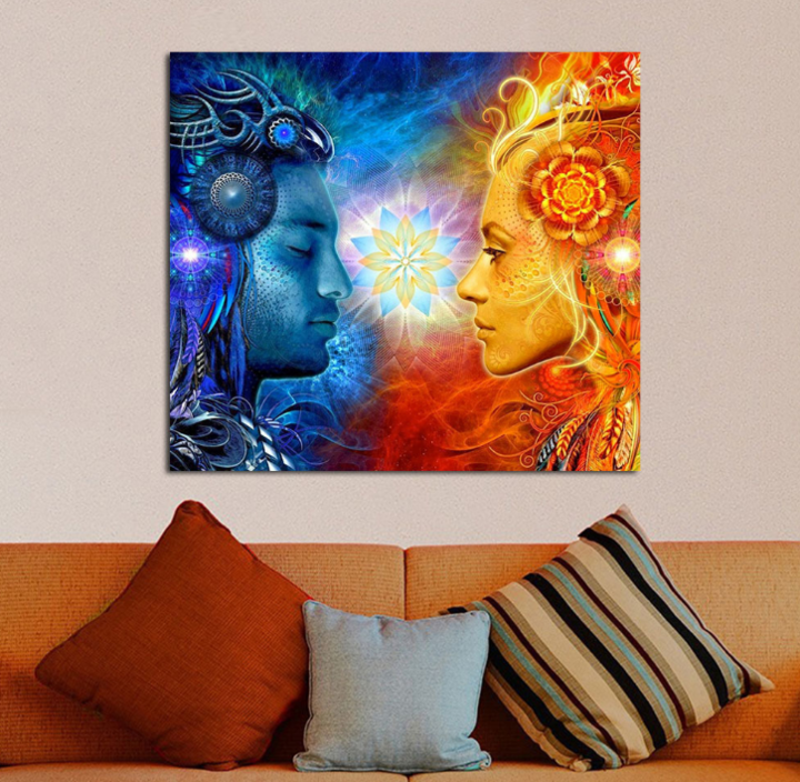 Canvas Painting Wall Art Pictures prints colorful frog on canvas no frame home decor Wall poster