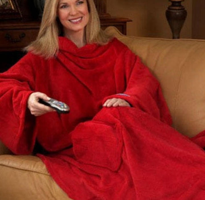 Creative Coral Carpet Home Sleeping Blanket Lazy Plush Washable Snuggie Blanket With Sleeves
