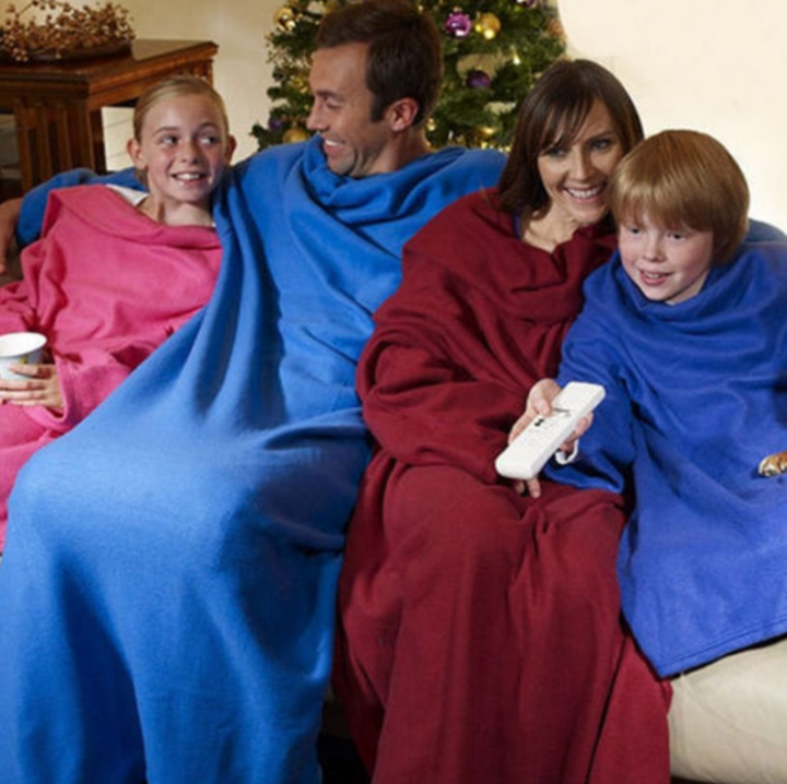 Creative Coral Carpet Home Sleeping Blanket Lazy Plush Washable Snuggie Blanket With Sleeves