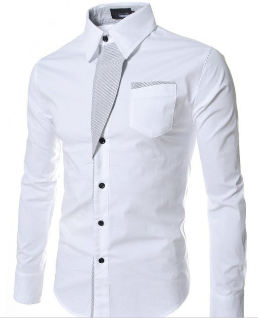 2019 New Fashion Camisa Masculina Long Sleeve Shirt Men Korean Slim Design Formal Casual Male Dress