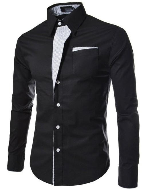2019 New Fashion Camisa Masculina Long Sleeve Shirt Men Korean Slim Design Formal Casual Male Dress