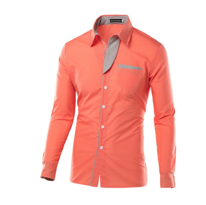 2019 New Fashion Camisa Masculina Long Sleeve Shirt Men Korean Slim Design Formal Casual Male Dress