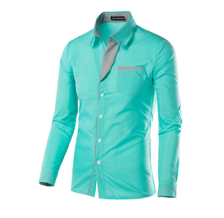 2019 New Fashion Camisa Masculina Long Sleeve Shirt Men Korean Slim Design Formal Casual Male Dress