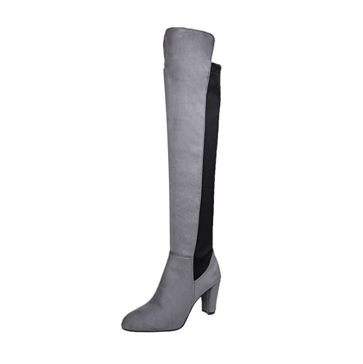 Women&apos;s Thigh High Fashion Over The Knee Block Heel Boots
