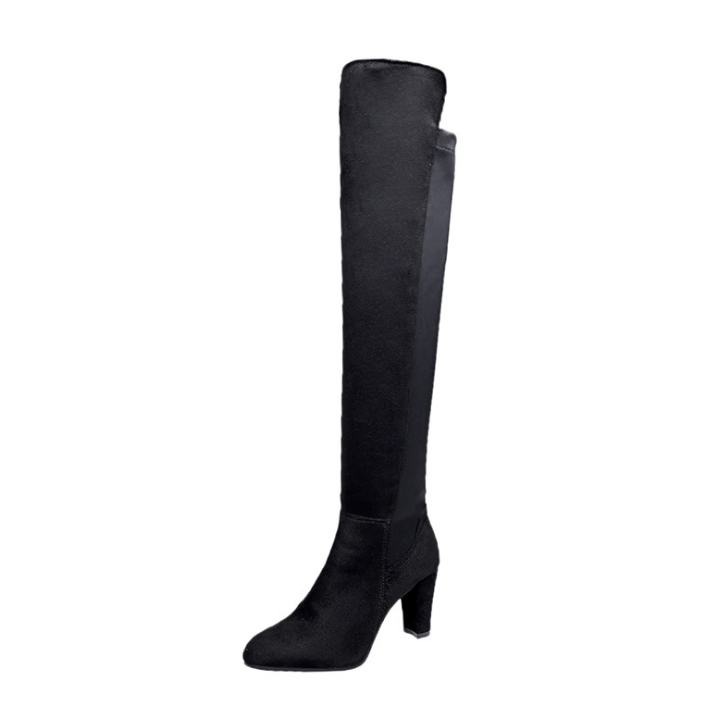 Women&apos;s Thigh High Fashion Over The Knee Block Heel Boots