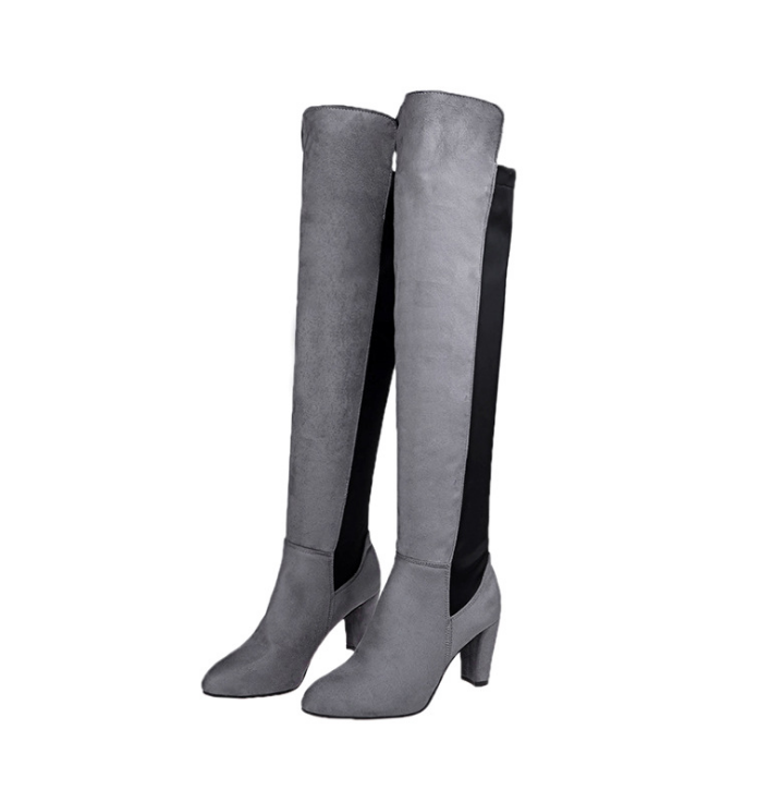 Women&apos;s Thigh High Fashion Over The Knee Block Heel Boots