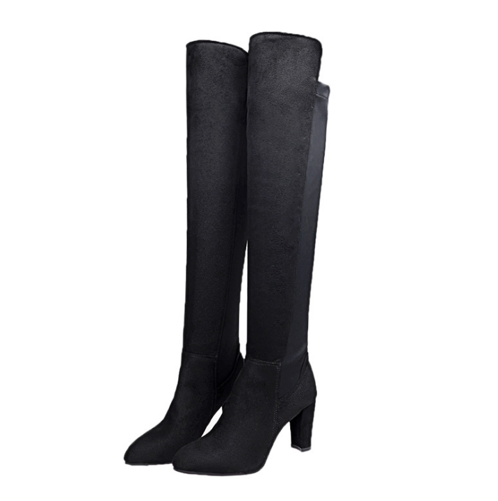 Women&apos;s Thigh High Fashion Over The Knee Block Heel Boots