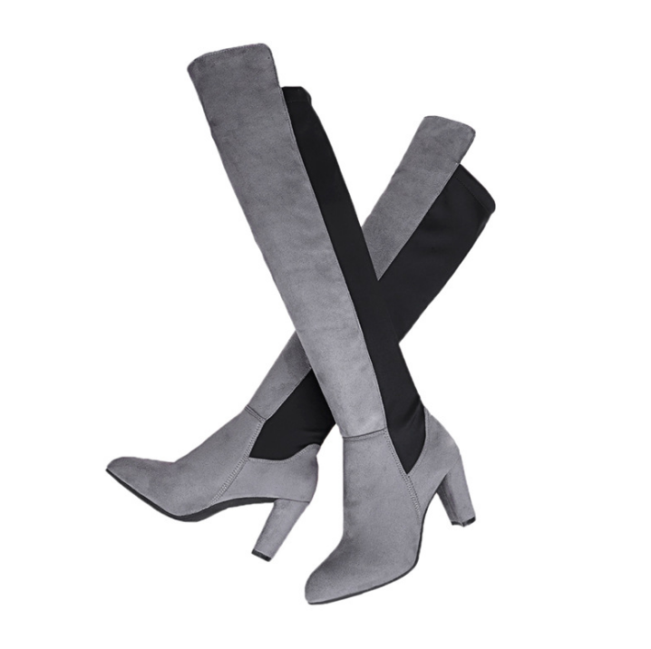 Women&apos;s Thigh High Fashion Over The Knee Block Heel Boots