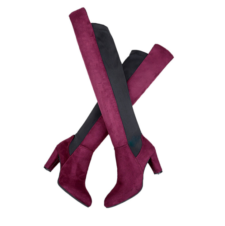 Women&apos;s Thigh High Fashion Over The Knee Block Heel Boots
