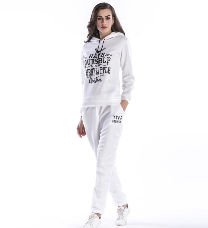 2pcs Hooded Casual Tracksuit Suits For Women Set Hoodies Sweatshirt+pant Women&apos;s Suit Sweatsuit