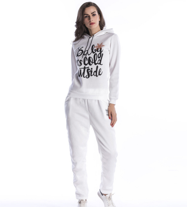 2pcs Hooded Casual Tracksuit Suits For Women Set Hoodies Sweatshirt+pant Women&apos;s Suit Sweatsuit