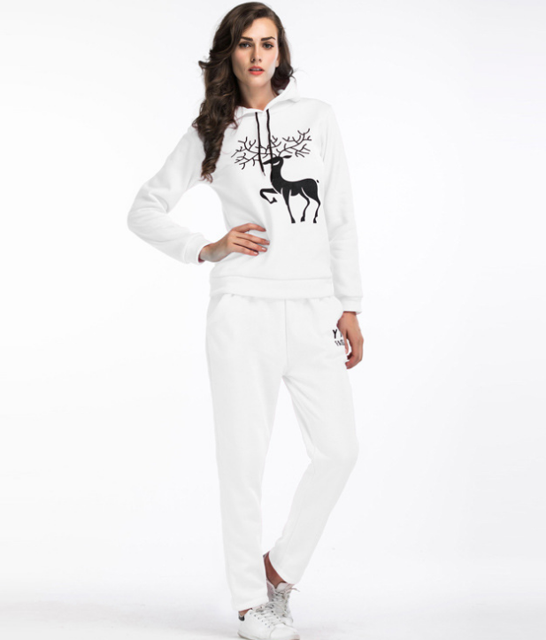 2pcs Hooded Casual Tracksuit Suits For Women Set Hoodies Sweatshirt+pant Women&apos;s Suit Sweatsuit