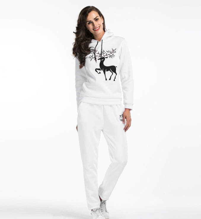 2pcs Hooded Casual Tracksuit Suits For Women Set Hoodies Sweatshirt+pant Women&apos;s Suit Sweatsuit