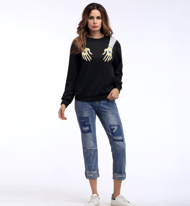 Women&apos;s Casual Long Sleeve Floral Print T-Shirts Blouse Tops