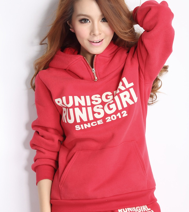 Women Casual Pullover Hoodie Sweatpants 3 Piece Sport Jumpsuits Outfits Set