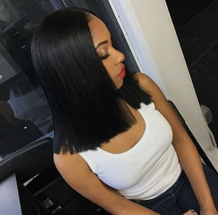 Glueless Wig Brazilian Straight Short Lace Front Human Hair Wigs Black Women Pre Plucked Remy Hair