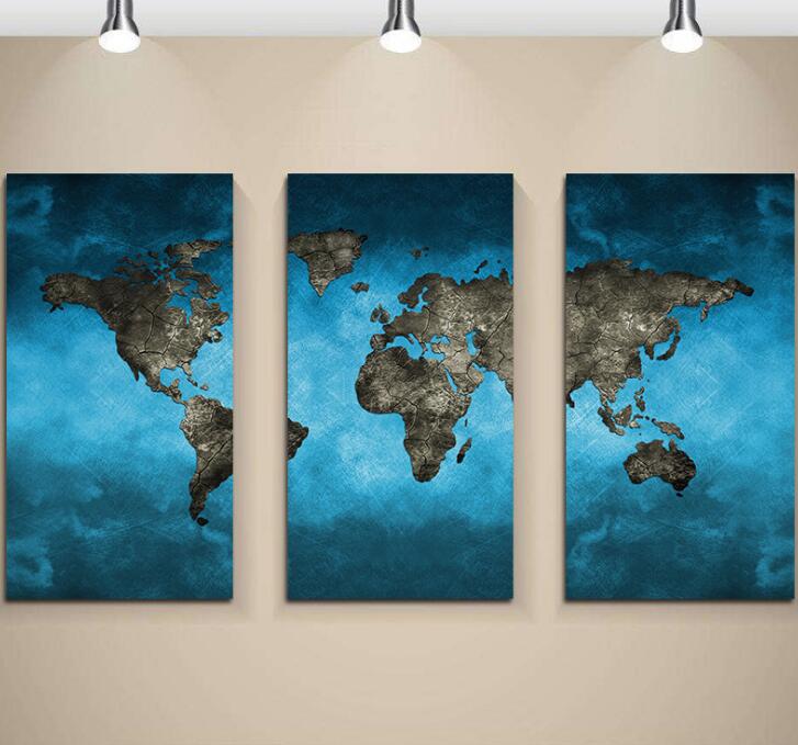 Home Decor Canvas Painting Map Wall Art Picture Canvas Prints Modern Wall Pictures for Room No Frame