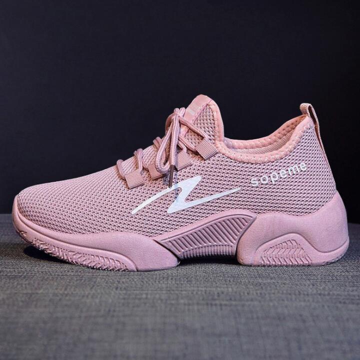 Women Casual Shoes Breathable Walking Mesh Flat Shoes Sneakers Women 2019 Gym Vulcanized Tenis
