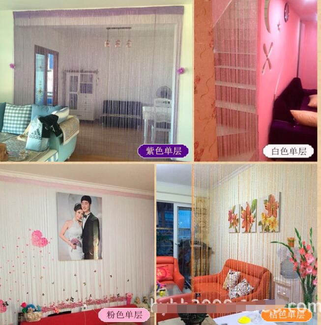 Door String Curtain 1mX2m Shiny Tassel Flash Line Window Curtain Valance Divider Decorative Wedding