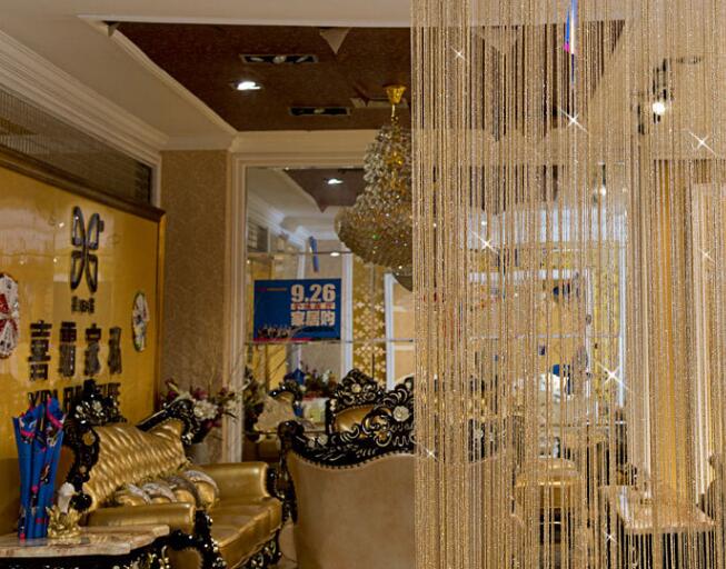 Door String Curtain 1mX2m Shiny Tassel Flash Line Window Curtain Valance Divider Decorative Wedding