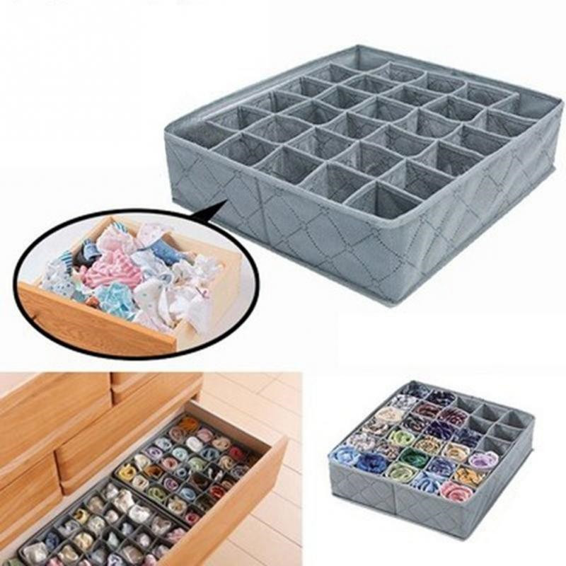 Socks Storage Organizer Box Non-woven Fabrics Foldable Large Capacity Bedroom Box Closet Wardrobe