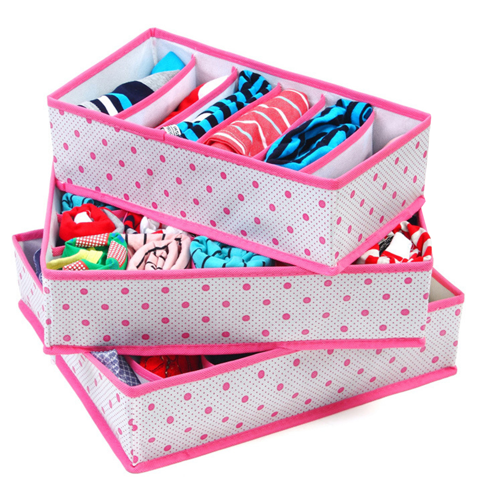Socks Storage Organizer Box Non-woven Fabrics Foldable Large Capacity Bedroom Box Closet Wardrobe