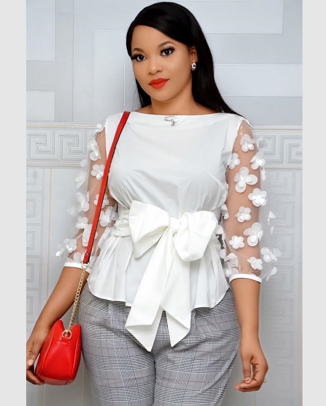 Dresses For Women Dashiki Clothes Mesh Bow Africa Dress Ladies Tops Clothing Ankara Plus Size