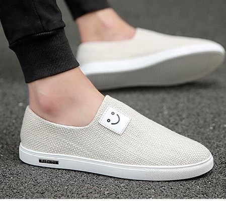 mens cream slip on shoes