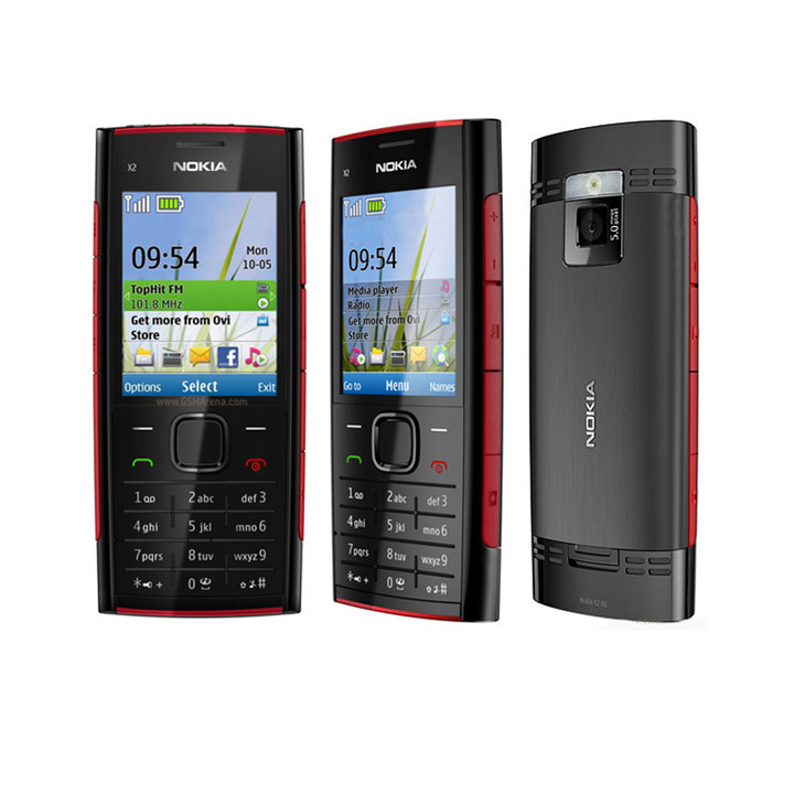 Refurbished X2 Original Nokia X2-00 Bluetooth FM JAVA 5MP Unlocked Mobile Phone
