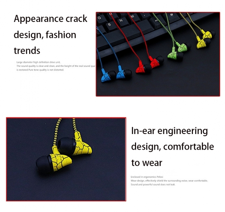 Wire Control headset Ear Style Subwoofer Crack With Wheat Listening to Music Music General Earplugs