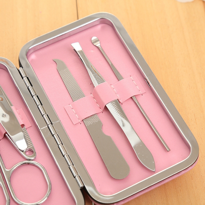 Nail clipper suit lovely cartoon silicone 6 piece stainless steel nail clipper nail gift