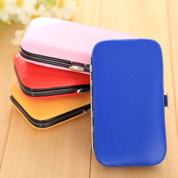 Nail clipper suit lovely cartoon silicone 6 piece stainless steel nail clipper nail gift