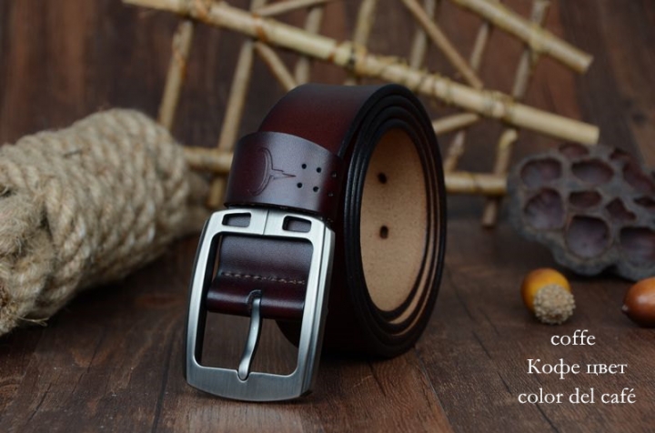 cowhide genuine leather belts for men brand Strap male pin buckle vintage jeans belt