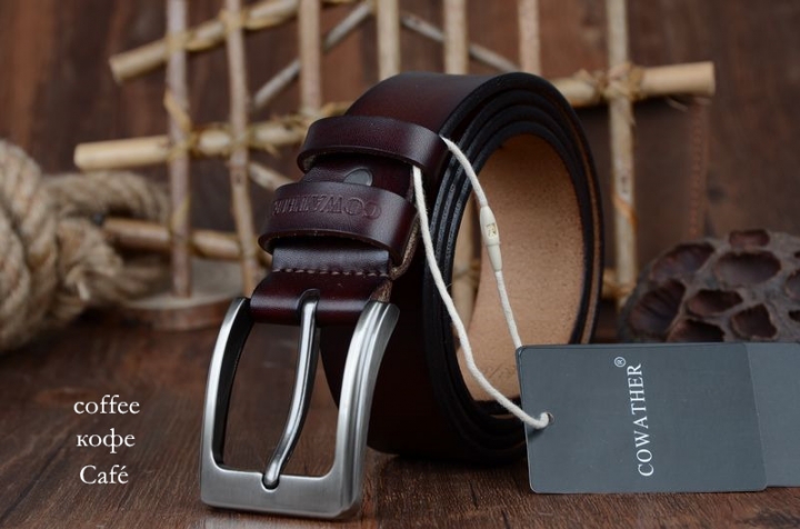 cowhide genuine leather belts for men brand Strap male pin buckle vintage jeans belt
