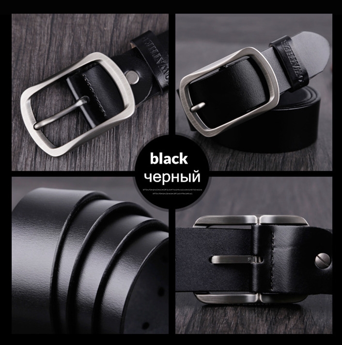 cowhide genuine leather belts for men brand Strap male pin buckle vintage jeans belt