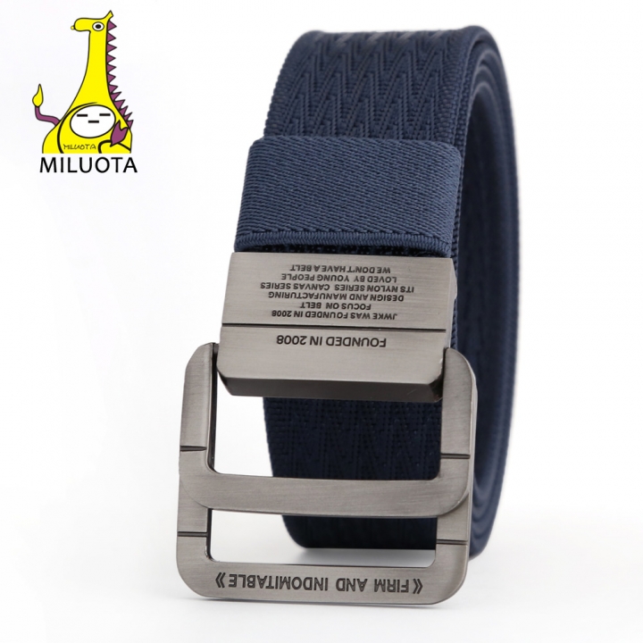 Military Equipment Tactical Belt Man Double Ring Buckle Thicken Canvas Belts for Men Waistband