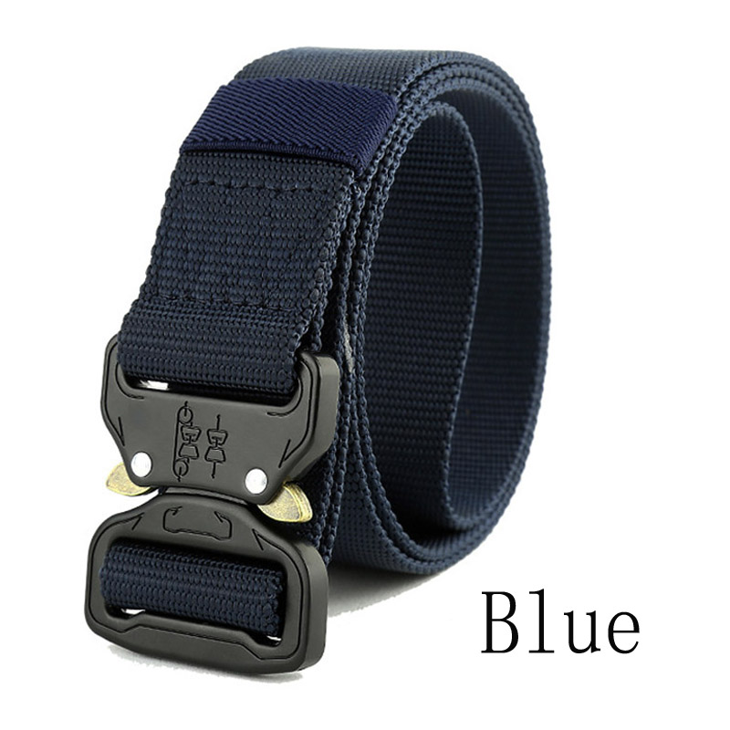 Military Equipment Army Tactical Belt Men Thicken Metal Buckle Sturdy Nylon Belt Combat Belts
