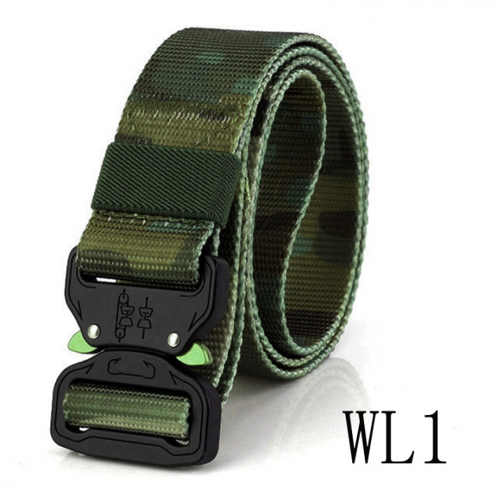 Military Equipment Army Tactical Belt Men Thicken Metal Buckle Sturdy Nylon Belt Combat Belts