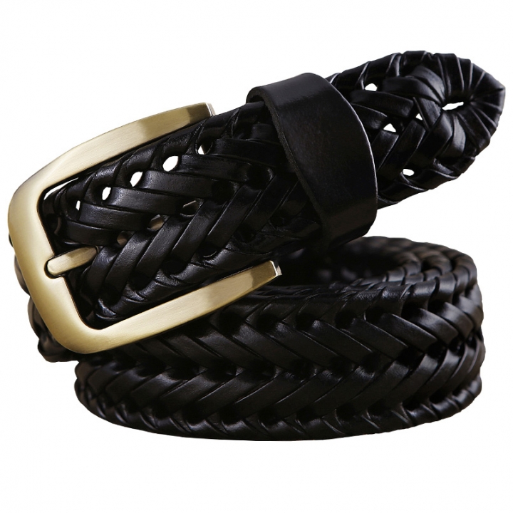 New Braided Belt Man Fashion Mens belts luxury genuine leather Good Cowskin straps men for Jeans