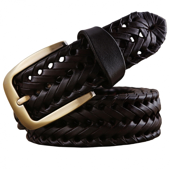 New Braided Belt Man Fashion Mens belts luxury genuine leather Good Cowskin straps men for Jeans