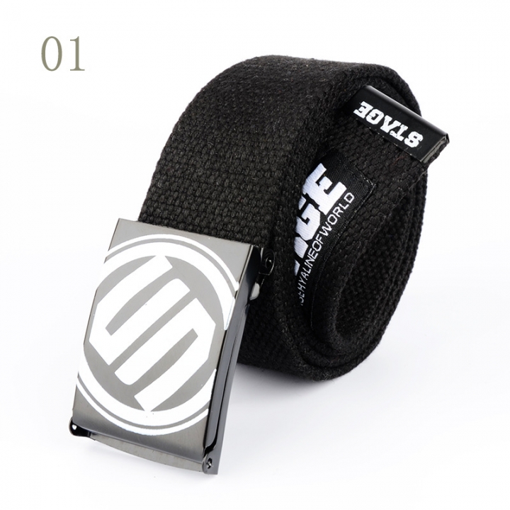 New teenage casual student pants, belts, men and women, fashion trends, canvas belts