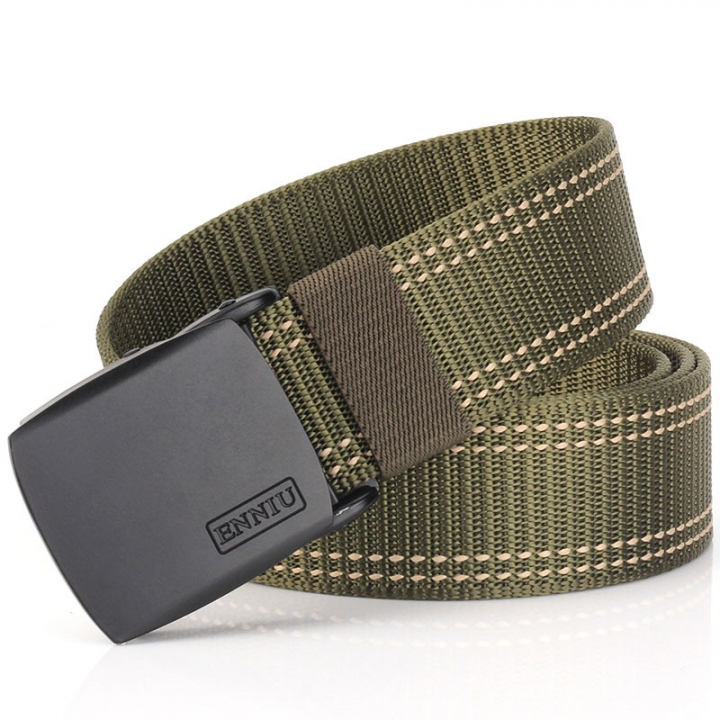 alloy buttons thickened nylon belts canvas belts fashionable men and women belts men&apos;s outdoor belts