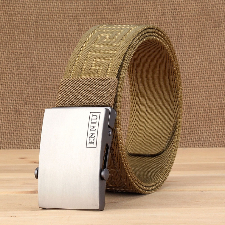 ENNIU nylon belt, men&apos;s canvas belt, young student, Korean version, automatic buckle canvas belt
